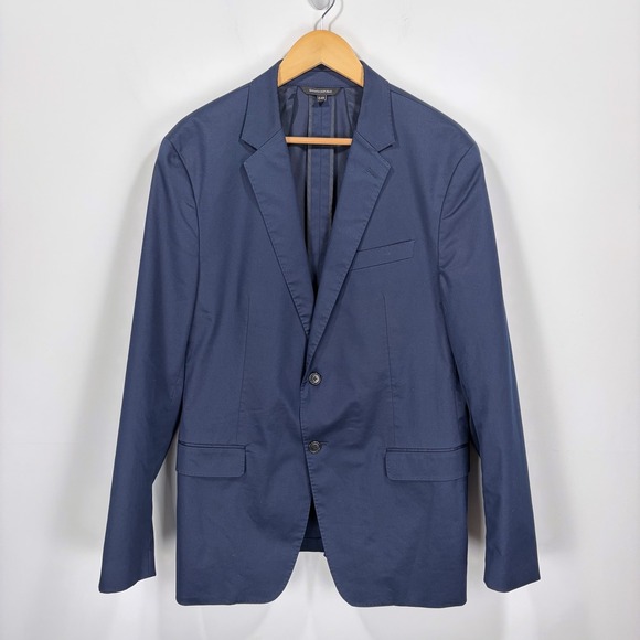 Banana Republic Core Temp Tailored Performance Blazer Sport Coat Men 44R Navy - Picture 15 of 15